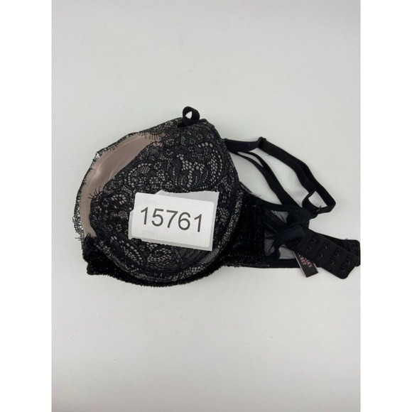 Victoria's Secret Bra Women 32C Black Very‎ Sexy Push-Up Lace LOGO - Picture 10 of 10